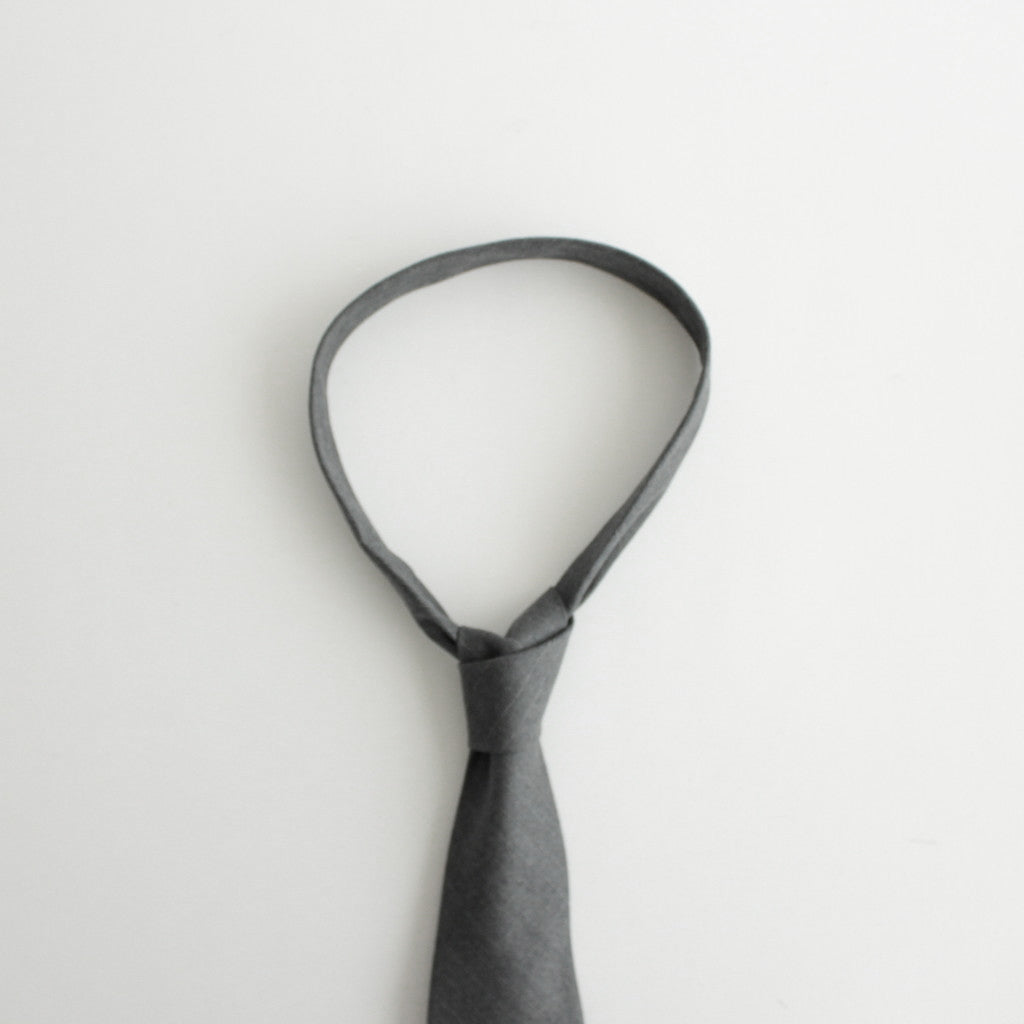 WOOL FULLING FLANNEL STRIPE TIE #TOP GRAY [A24AT06HC]