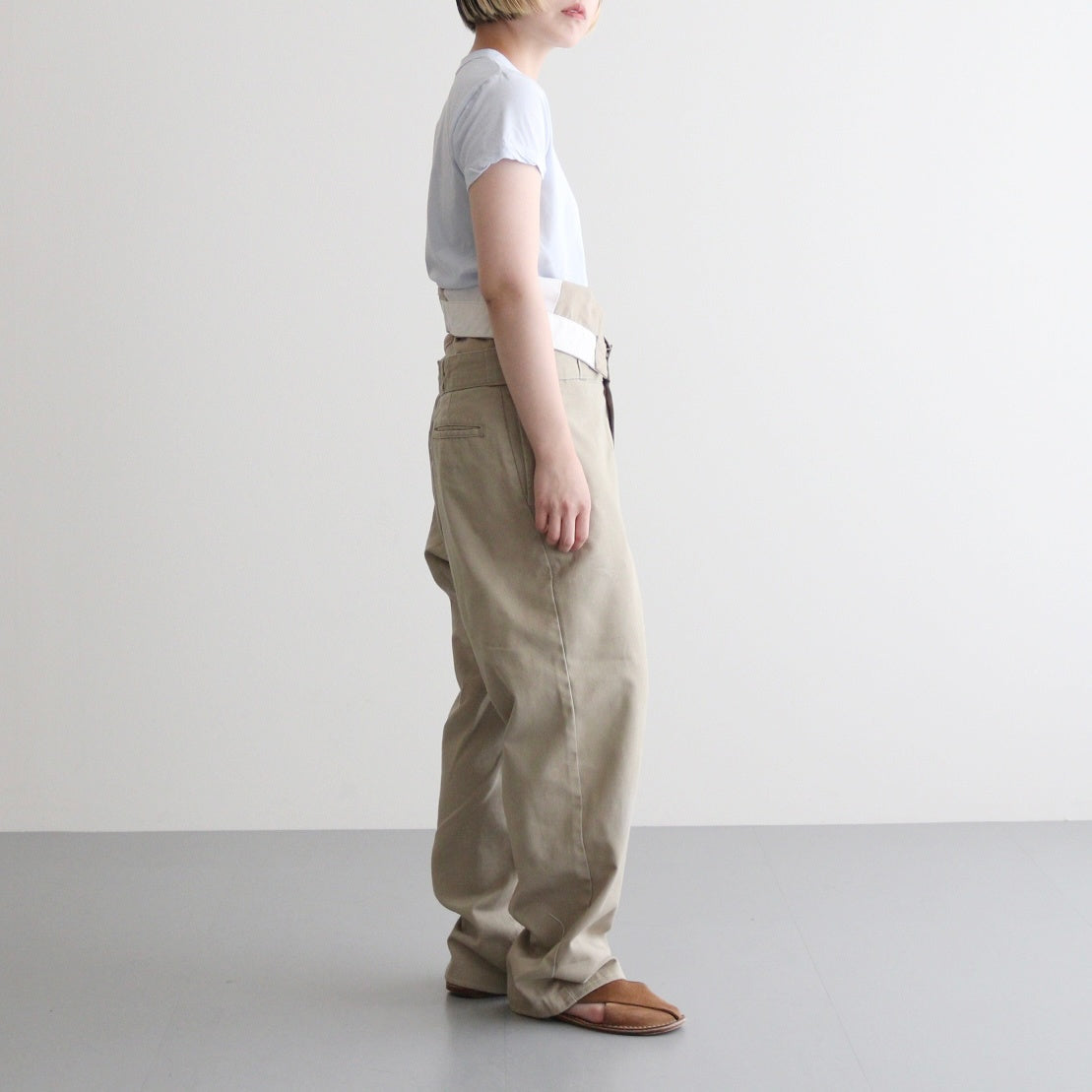 W WAIST CHINO PT #BEIGE A [Q25A-T064]