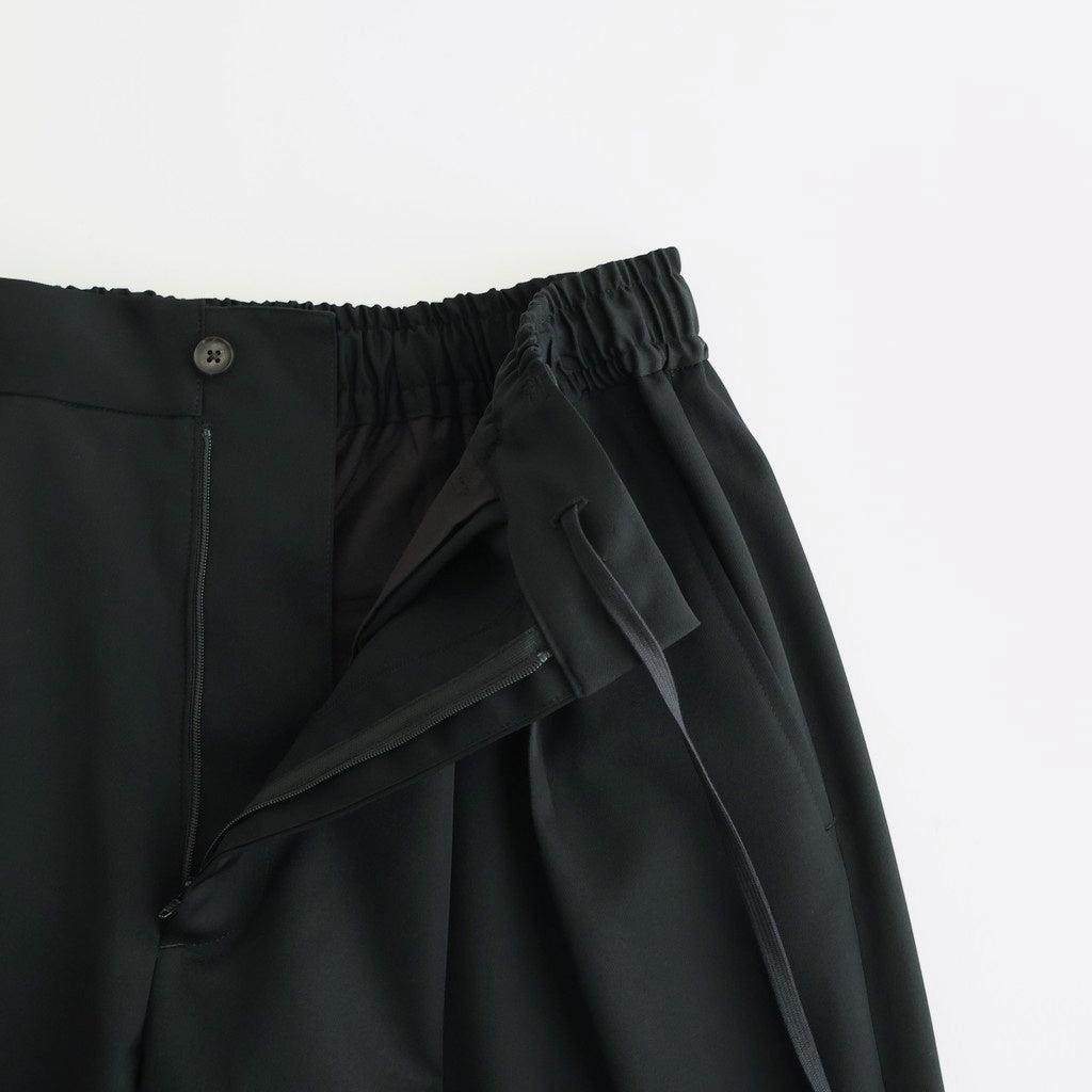 WIDE EASY SHORT TROUSERS #BLACK [ST.1435]