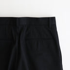LIGHT WOOL MAX GABARDINE TWO-TUCK SLACKS #TOP BLACK [A25AP06MG]