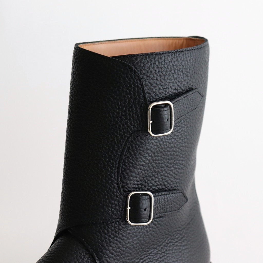 LEATHER WORK BOOTS #BLACK [A25AS01QD]