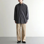 Broad L/S Oversized Regular Collar Shirt #C.GRAY [GM261-50001B]