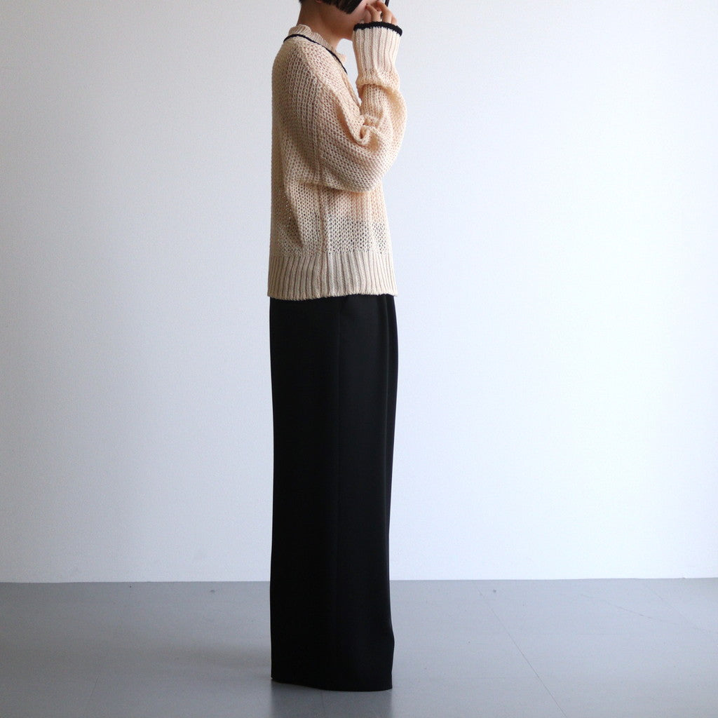 Satin Easy Wide Pants #BLACK [GL241-40226B]