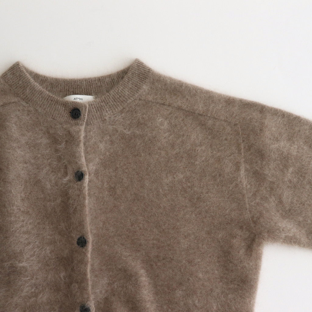 ROYAL CASHMERE FUR CREWNECK CARDIGAN #TOP BEIGE [KRAGCW0902]