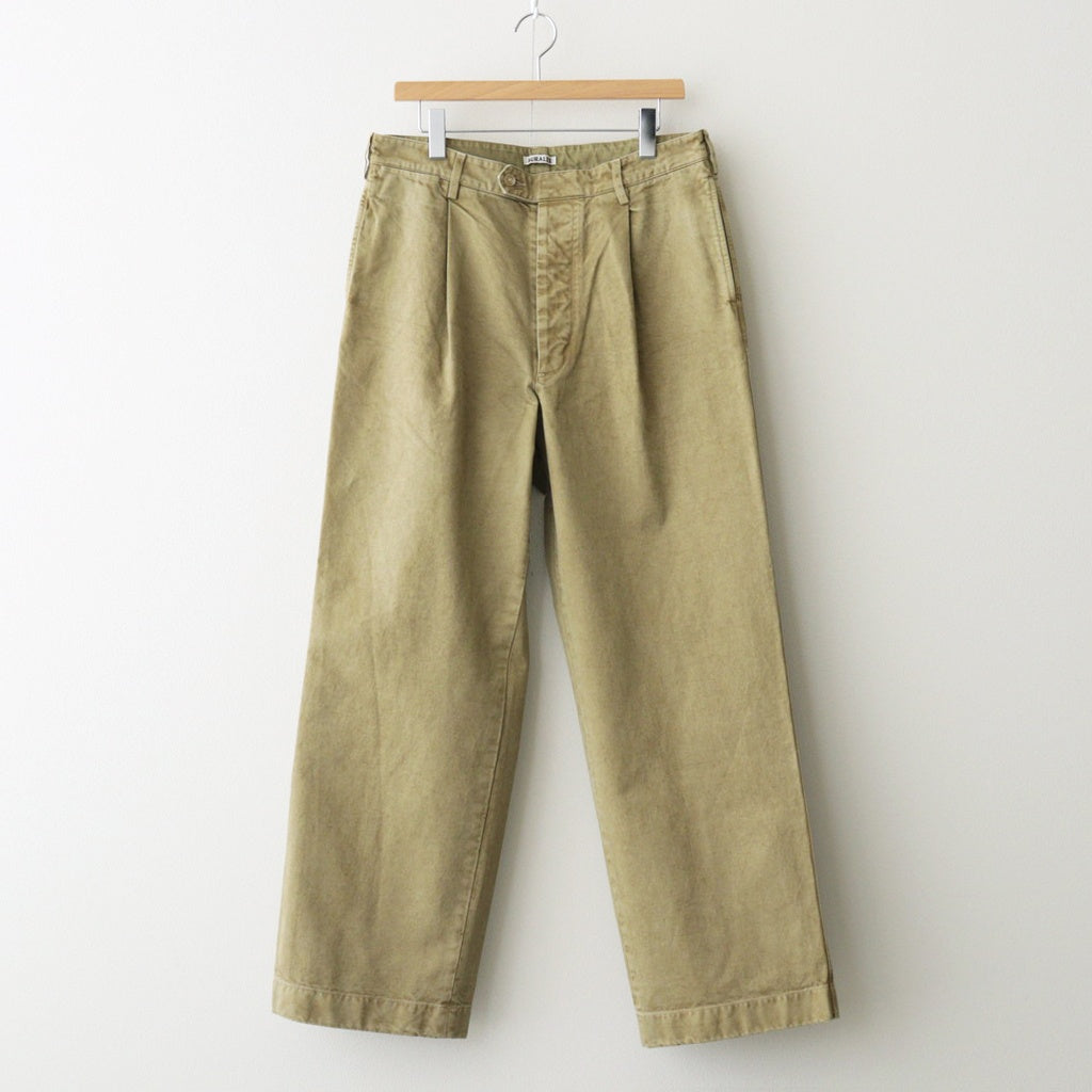 PRODUCT DYED FINX CHINO ONE-TUCK PANTS #BEIGE [A25AP01CP]