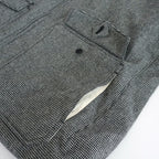 FDRSJK - ウール・千鳥 フロントジップジャケット #09 White × Black [SN_FR1403JK]