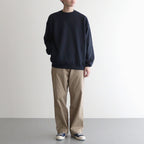 AZUMA Terry Crew Neck Sweat #NAVY [GU253-70240B]
