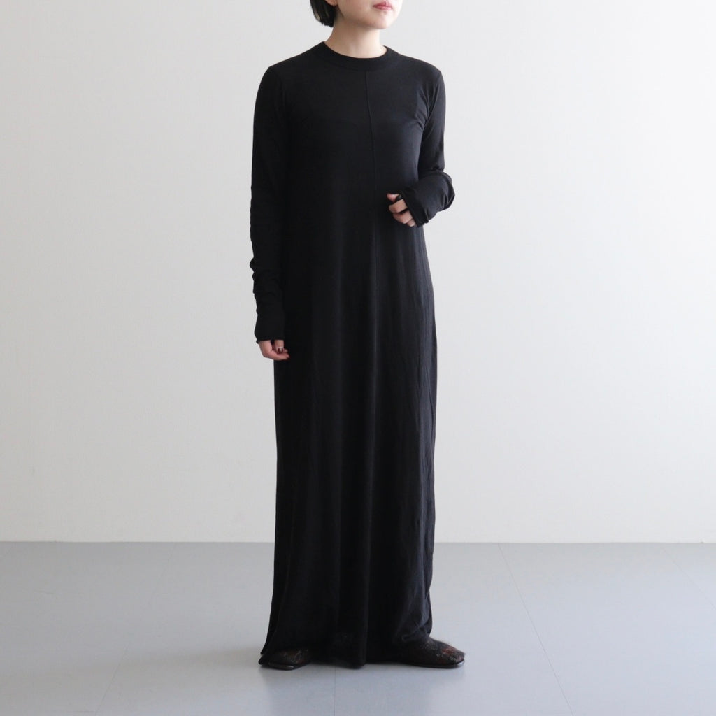 Cotton Cashmere Dress #BLACK [I25AW-CUT5]