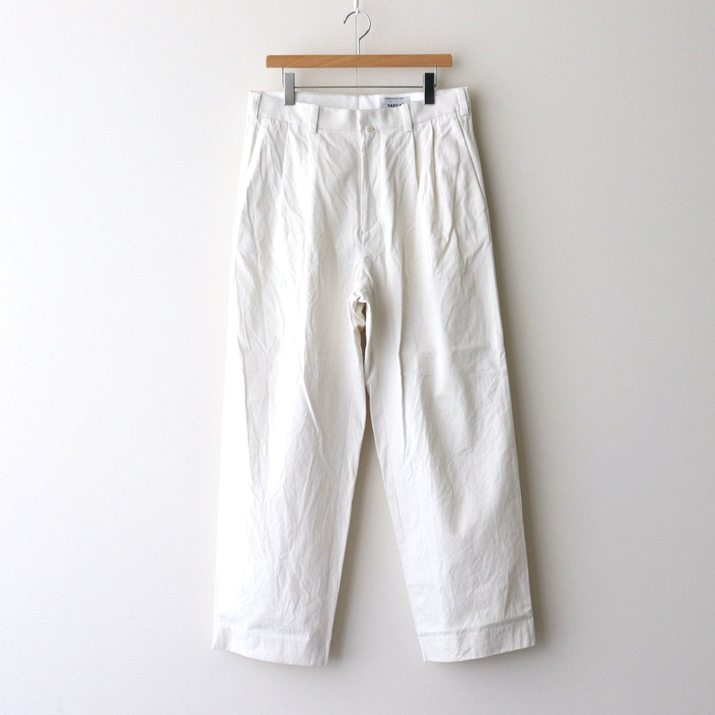 CHINO CLOTH PANTS TWO TUCK STRAIGHT #white [15606]