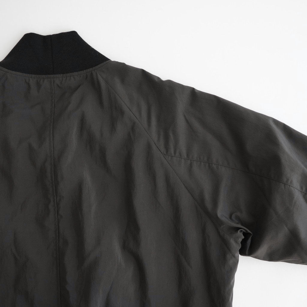 FIBRIL NYLON SATIN FLIGHT JACKET #CHARCOAL GRAY [JKAGLW0200]