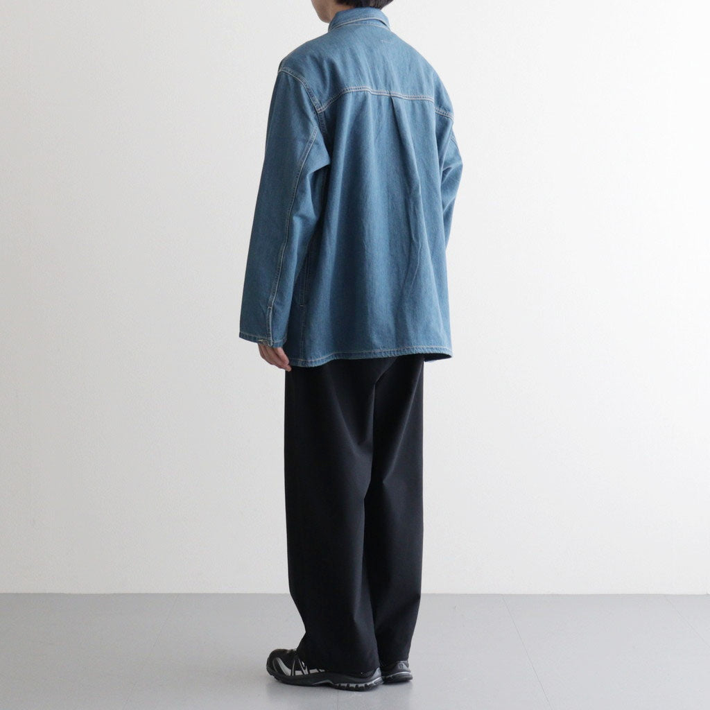 DENIM PULLOVER SHIRT #FADE INDIGO [FSC261-50187FB]