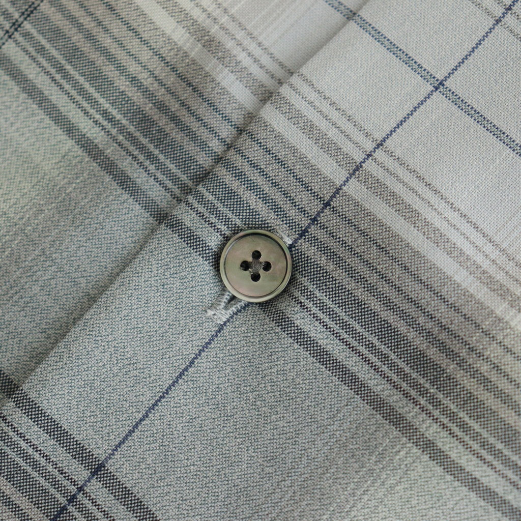 SUPER LIGHT WOOL CHECK SHIRT #BLUE GREEN CHECK [A25SS01LC]