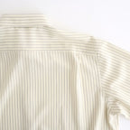 SUPER FINE WOOL STRIPE SHIRT #IVORY WHITE STRIPE [A26SS01WW]
