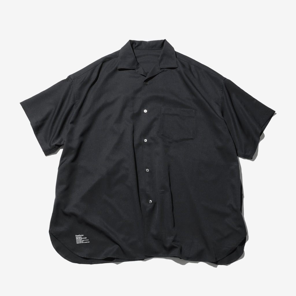 COOLFIBER OPEN COLLAR S/S SHIRT #BLACK [FSC251-50134]