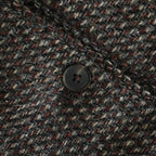ALPACA WOOL SILK TWEED SLACKS #GRAY BROWN HAIRLINE [A25AP04LS]