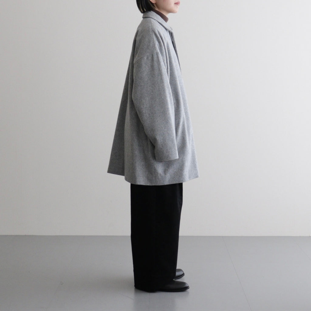 メルトンBigハーフコート #GRAY [D225-C548]