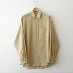 AIRY LIGHT COTTON CHECK BIG SHIRT #MUSTARD GINGHAM CHECK [A26SS01GC]