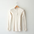 ORGANIC SOFT RIB HENLY NECK P/O #IVORY [A25SP03OT]