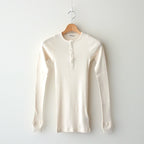 ORGANIC SOFT RIB HENLY NECK P/O #IVORY [A25SP03OT]