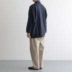 AZUMA Terry Pullover Polo Sweat #NAVY [GU261-70243B]