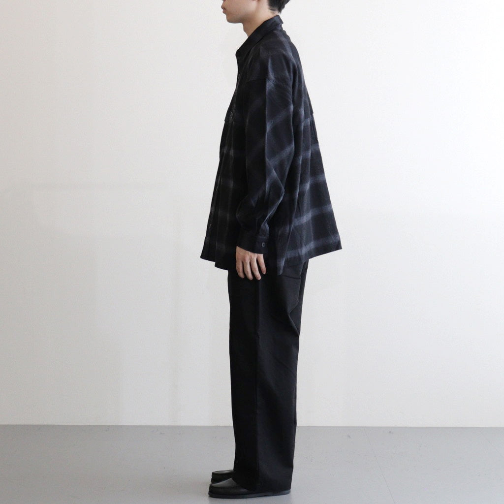 FLANNEL CHECK OVER YOKE SHIRT #BLACK [FSC253-50129]