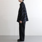 FLANNEL CHECK OVER YOKE SHIRT #BLACK [FSC253-50129]