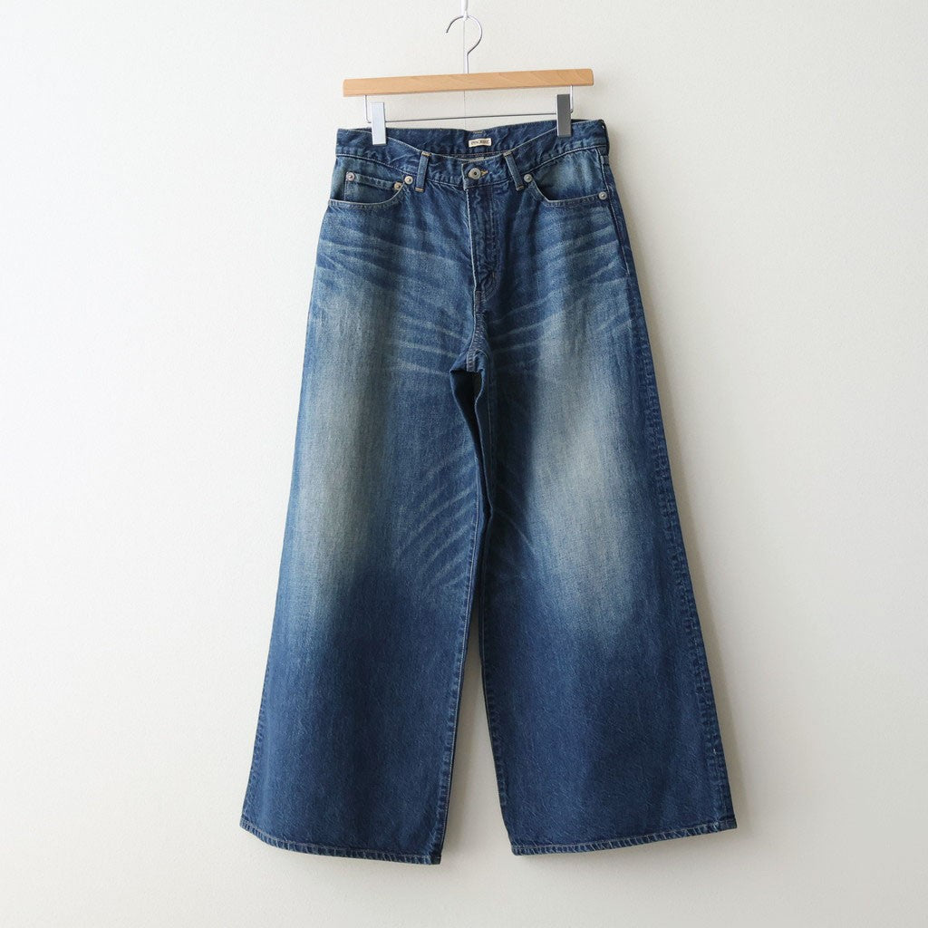 Used Denim Baggy Pants #DARK BLUE [ID-PT53]