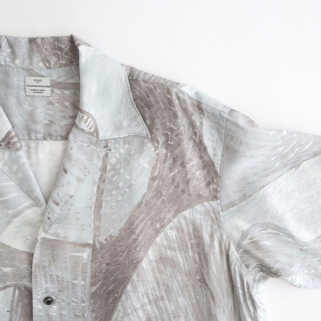Printed Tencell Open Collar Shirt #GRAY [YK26SS01284SH]