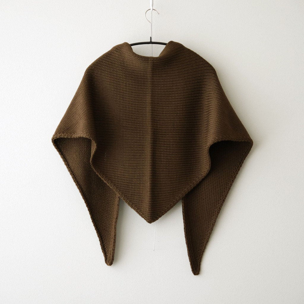 Soft Wool Triangle Stole #BROWN [GU263-90601]
