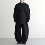 綿ナイロンウェザー L/S シャツ #BLACK [HQ-B013-051]