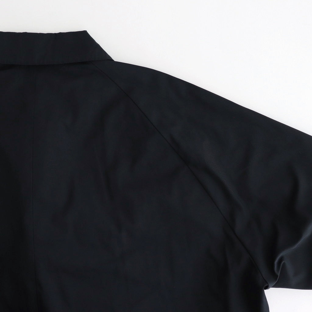 NKBSCT - 強撚ポリエステル・メモリーギャバジン ステンカラーコート #95 Black [SN_NC1303CT]