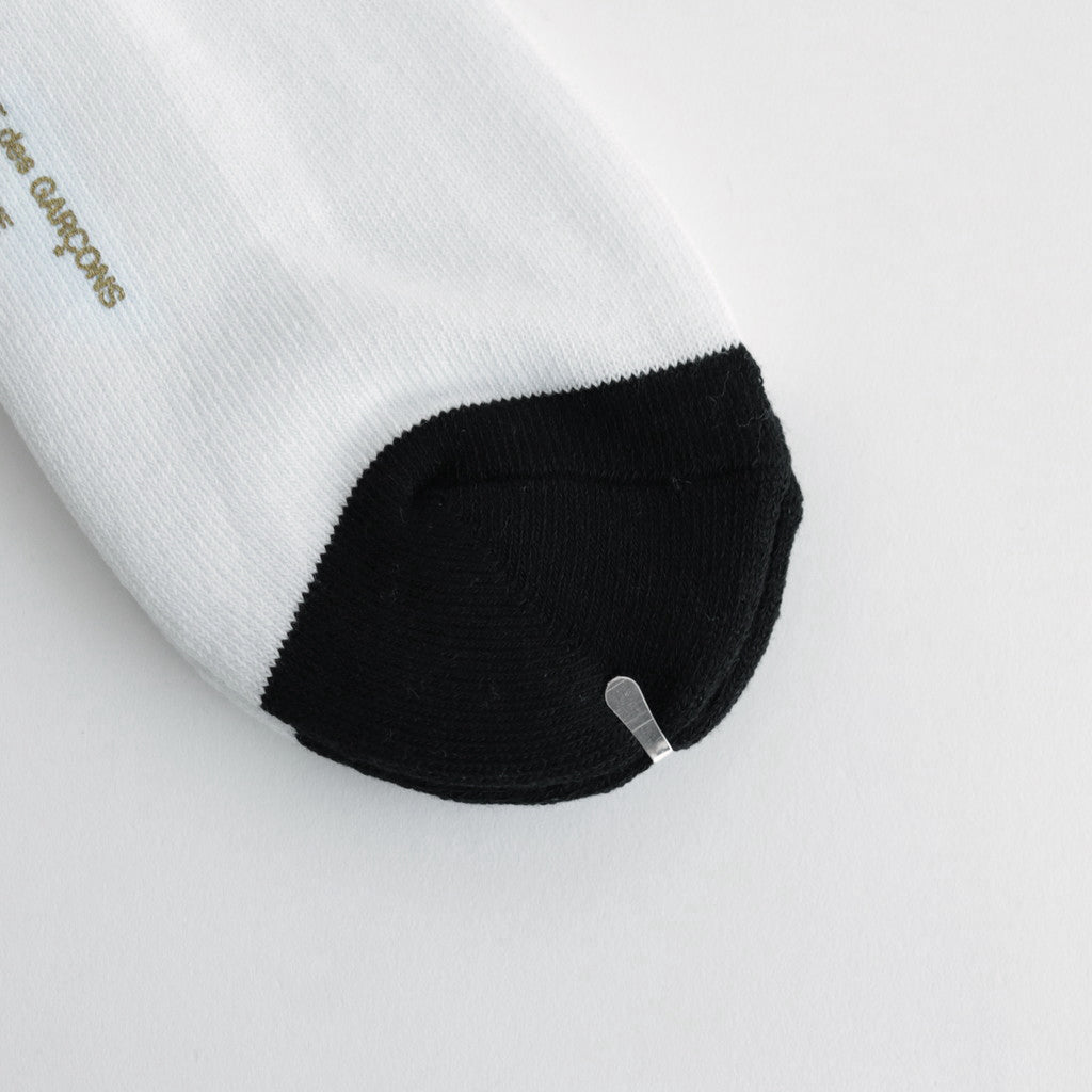 Cotton pile socks with logo #WHITE [HN-K501-051]