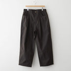 ナイロンオックス 製品染め タックパンツ #BROWN [HQ-P003-051]