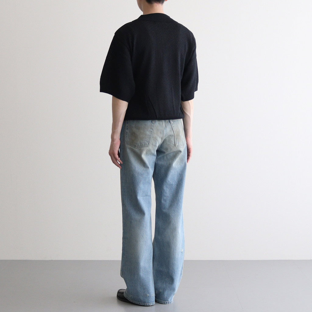 GIMA KNIT POLO SHIRTS #BLACK [25880601]