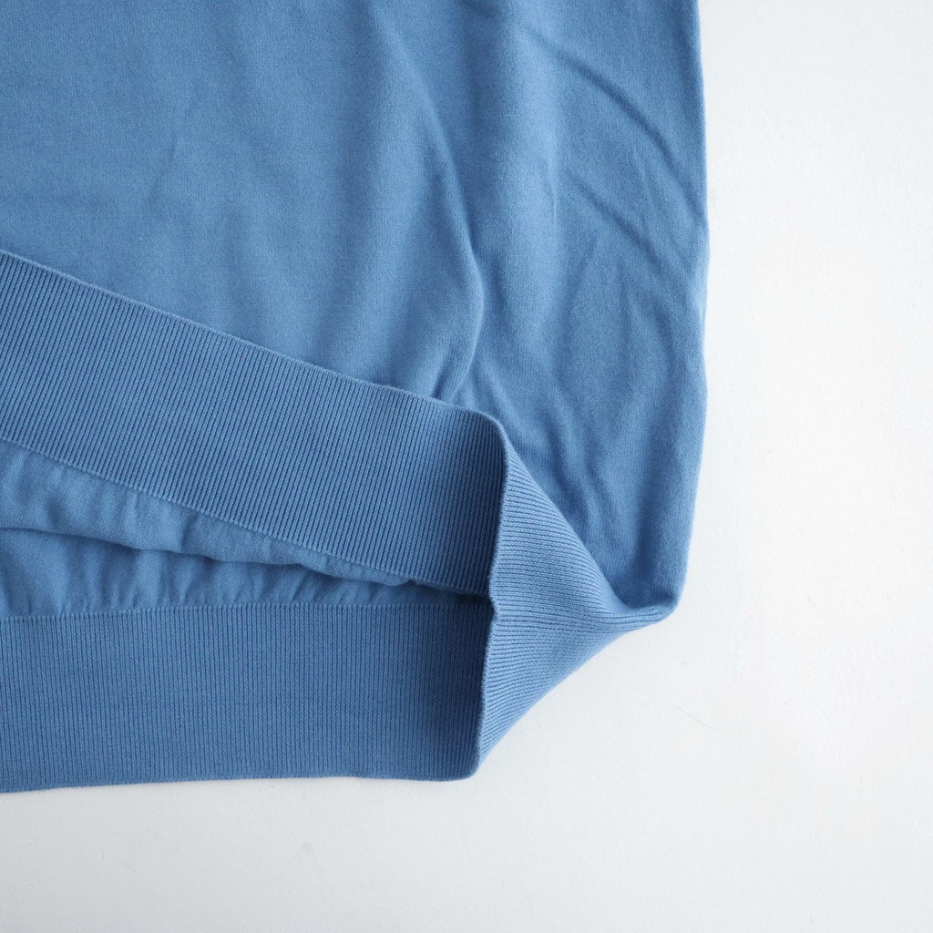 SMOOTH SUVIN HENRYNECK SWEATER #BLUE [KRAGLA0100]
