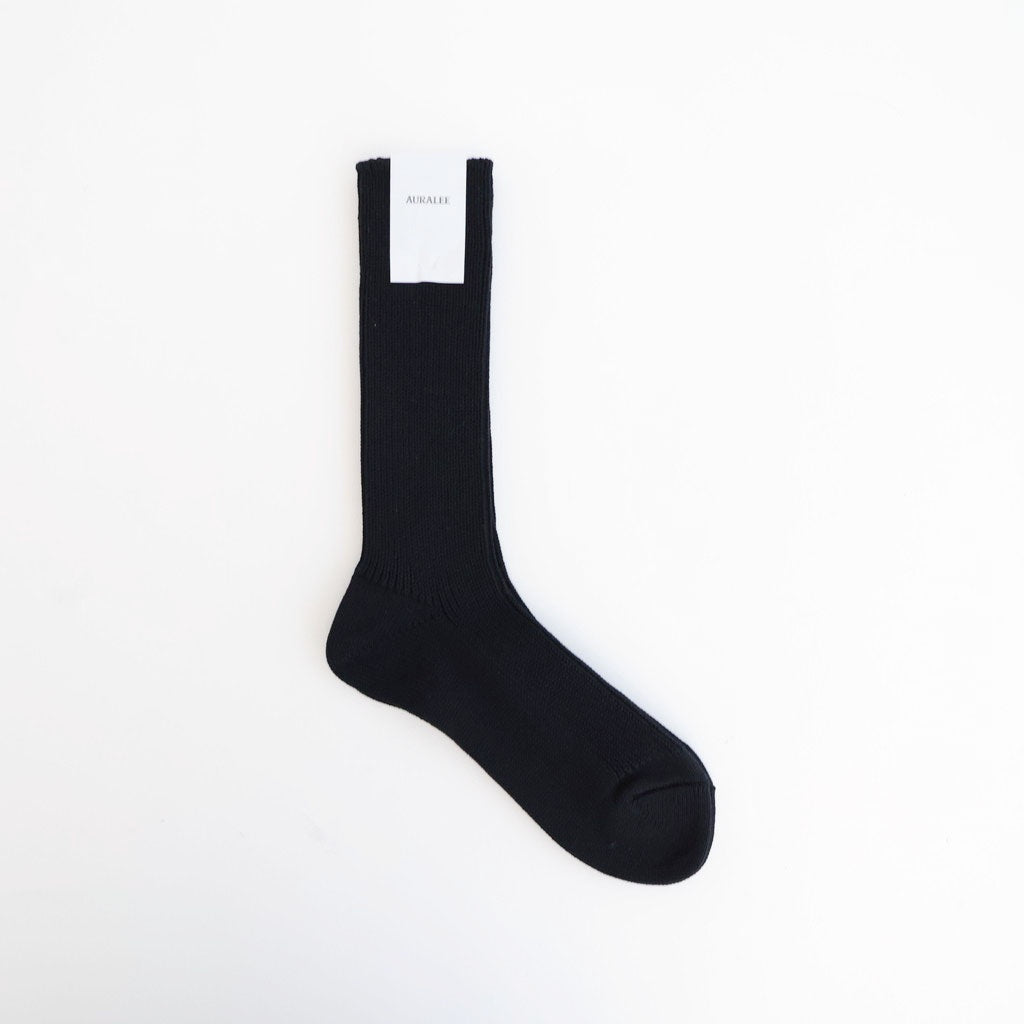 COTTON LOW GAUGE SOCKS #BLACK [A26SS03SX-W]