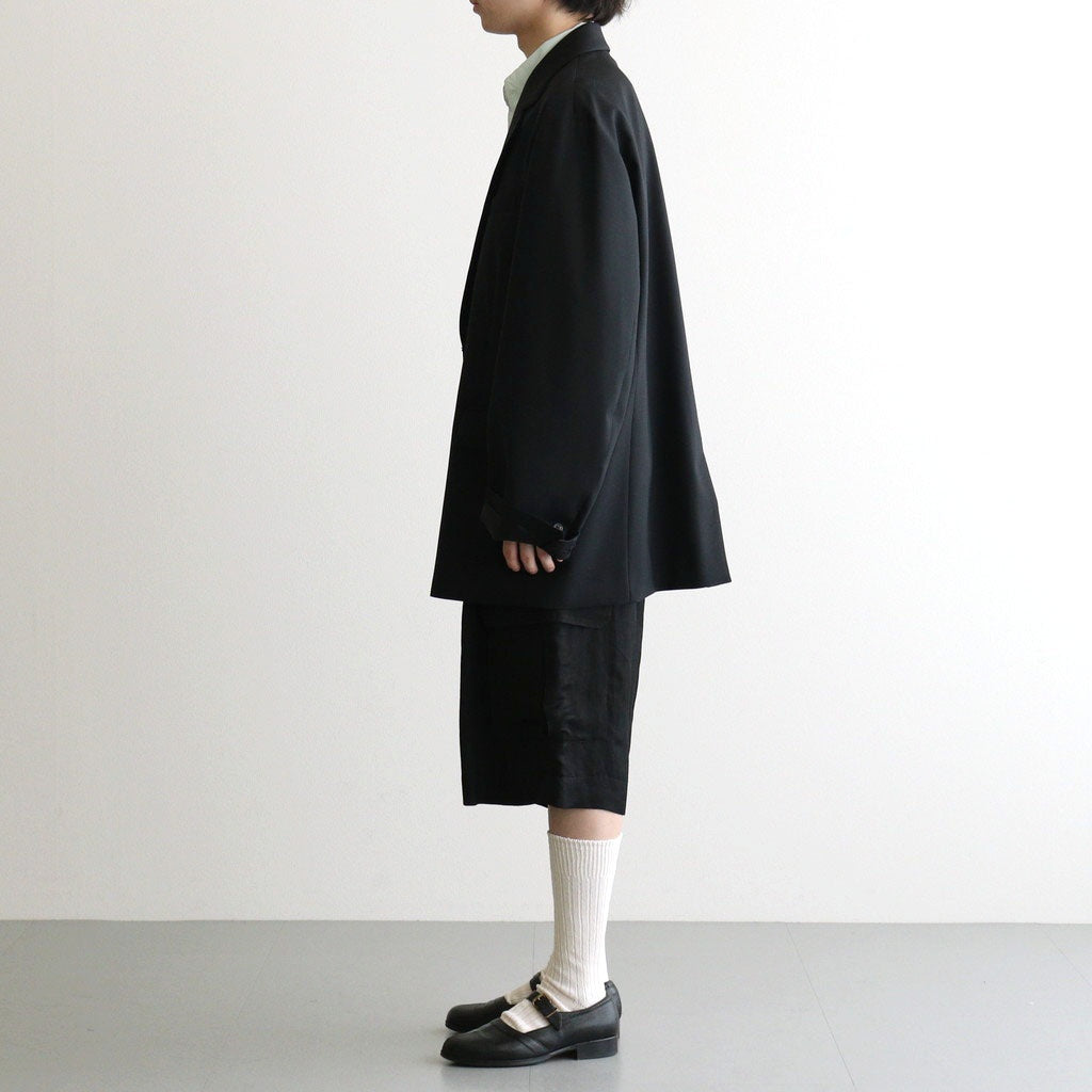 VIS/LI BRIGHT TWILL CARGO SHORT TROUSERS #BLACK [ST.1458]