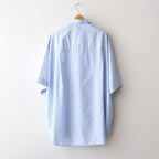 SIDOGRAS S/S Oversized Regular Collar Shirt #GREEN PIN STRIPE [GM262-50029]