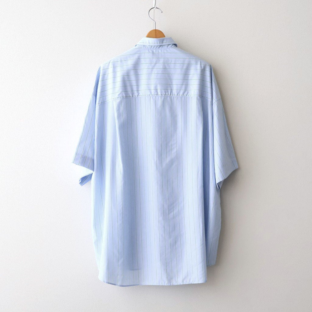 SIDOGRAS S/S Oversized Regular Collar Shirt #GREEN PIN STRIPE [GM262-50029]
