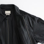 Leather Flight Jacket #BLACK [YK25FW01017B]
