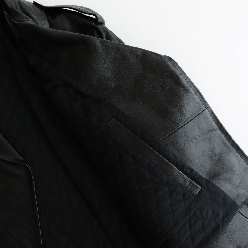 LAMB LEATHER RIDERS JACKET #BLACK [A25AB02WX]