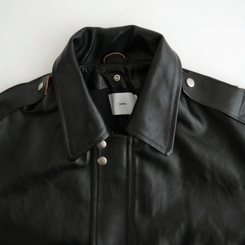 SHRINK LEATHER G-1 JACKET #BLACK SHRINK [26330705]