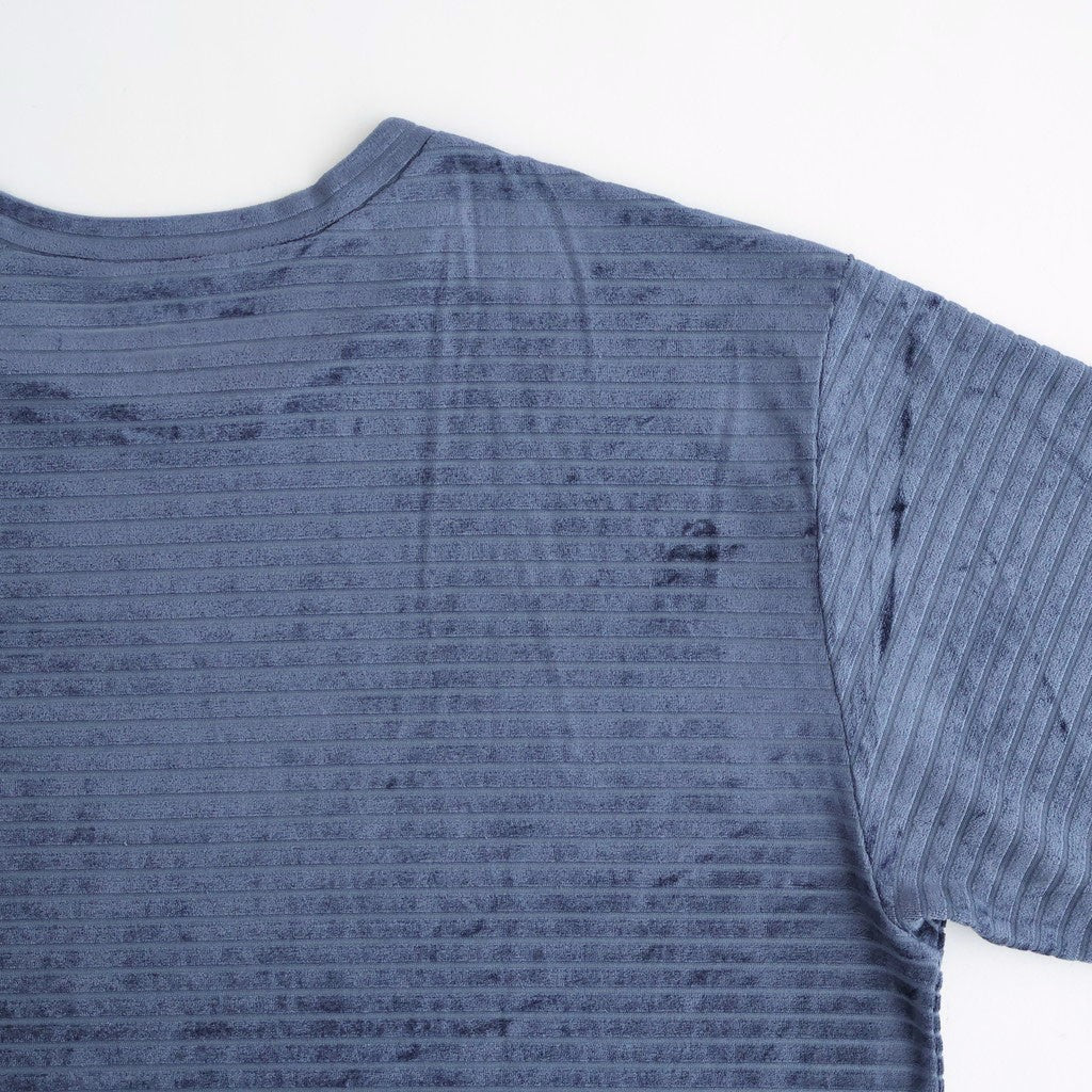 Velour Border Long Sleeve Tee #BLUE [I26SS-CUT13]