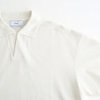 Cotton Pique Jersey S/S Skipper Polo #PEARL WHITE [GU261-70416]