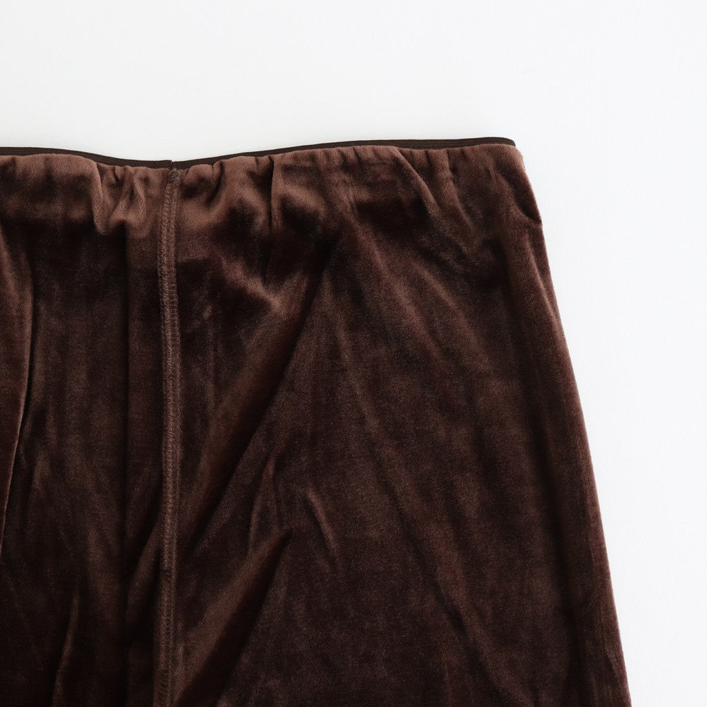 Velour Slit Leggings #BRN [12520707]