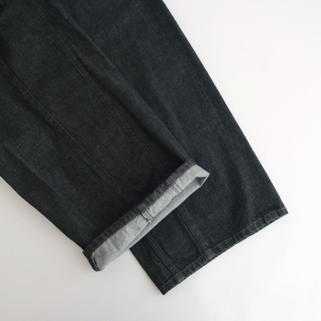 Denim 3pleated Wide-leg Trousers #BLACK [YK25FW01066P]