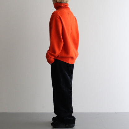 EXTRA FINE WOOL WARM KNIT TURTLE NECK LS #ORANGE [ST.989]