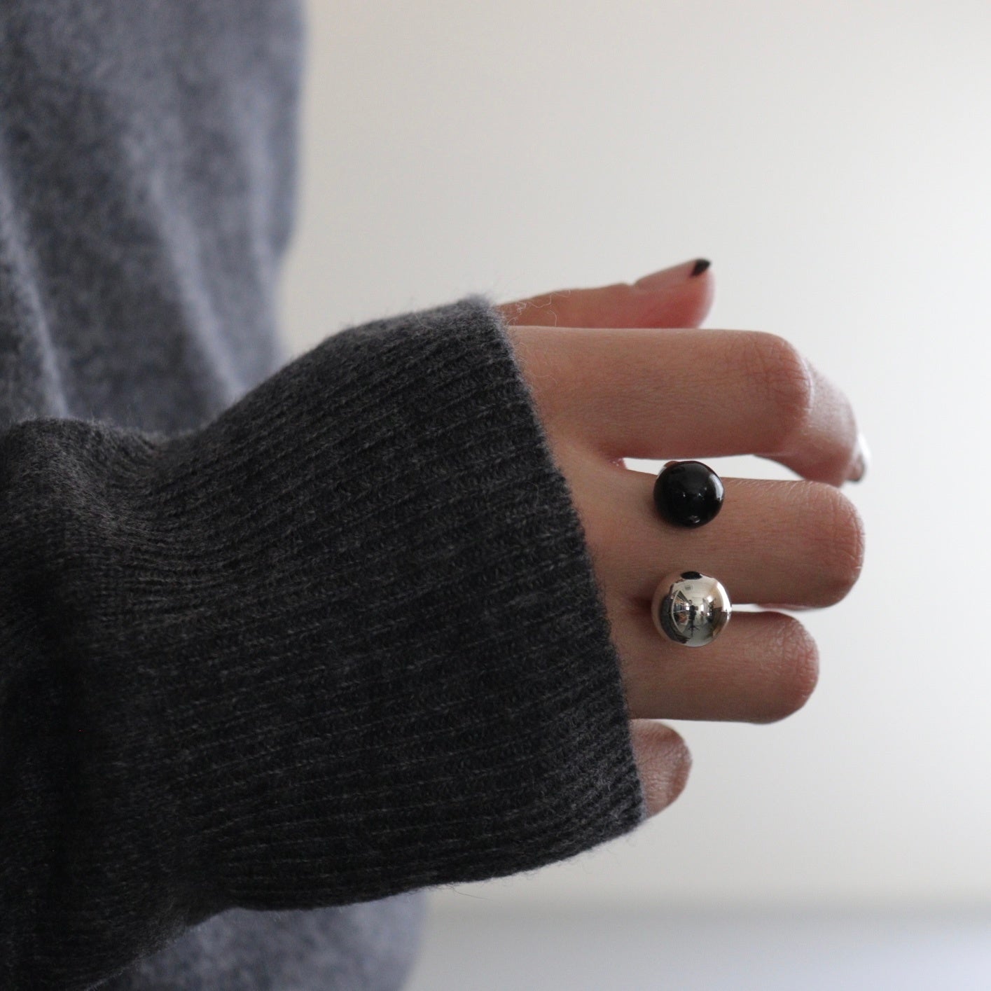 Double Ball Ring #Silver925 [12520908] – ciacura