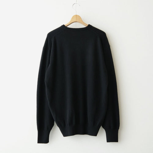 PURE CASHMERE KNIT CREW NECK LS #BLACK [ST.1628]