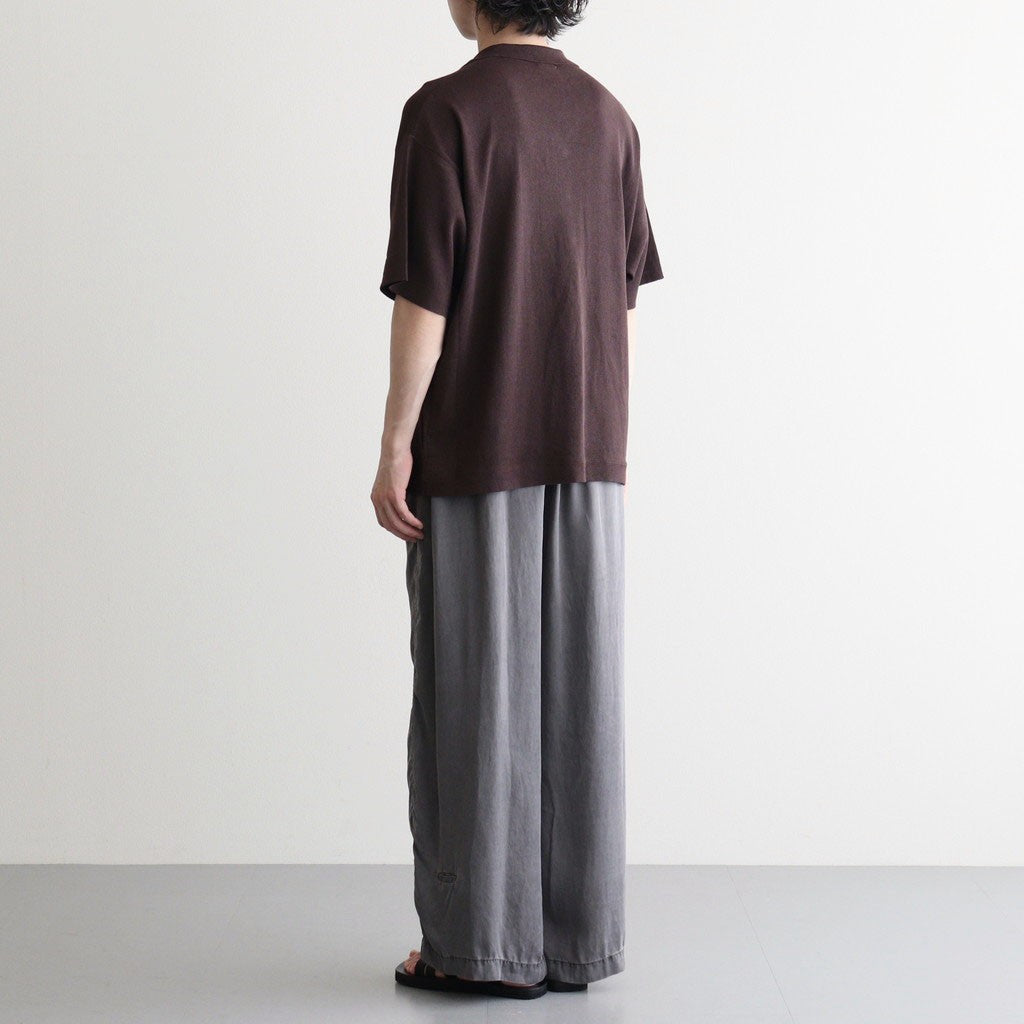 Washi Open Collar S/S Shirt #BROWN [2601-017]